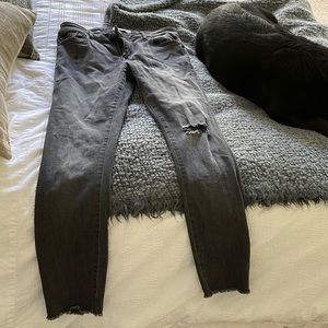 Gray/faded black jeans